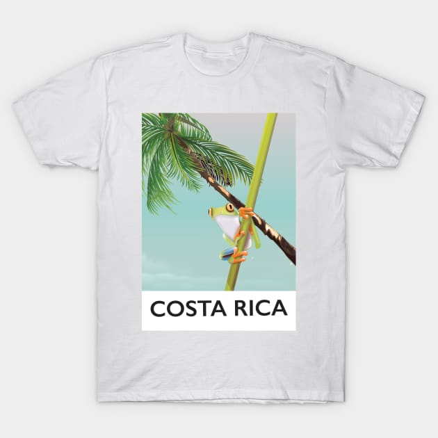 Costa Rica Travel poster T-Shirt by nickemporium1